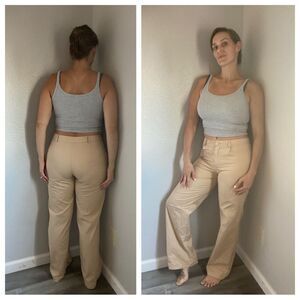 Princess Polly Pants High Rise Tan US 8 Minimalist Neutral